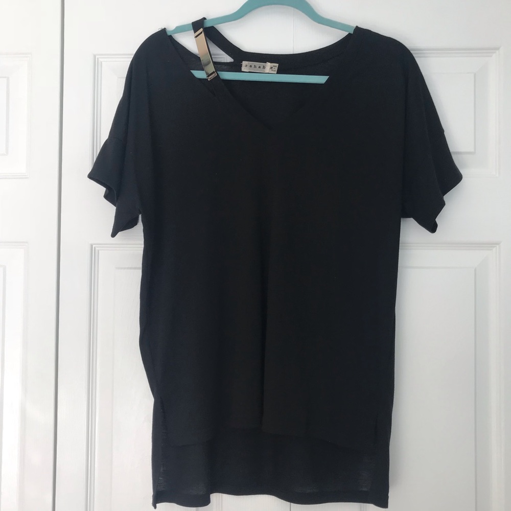 SOLD❗️REHAB - black collar detail shirt